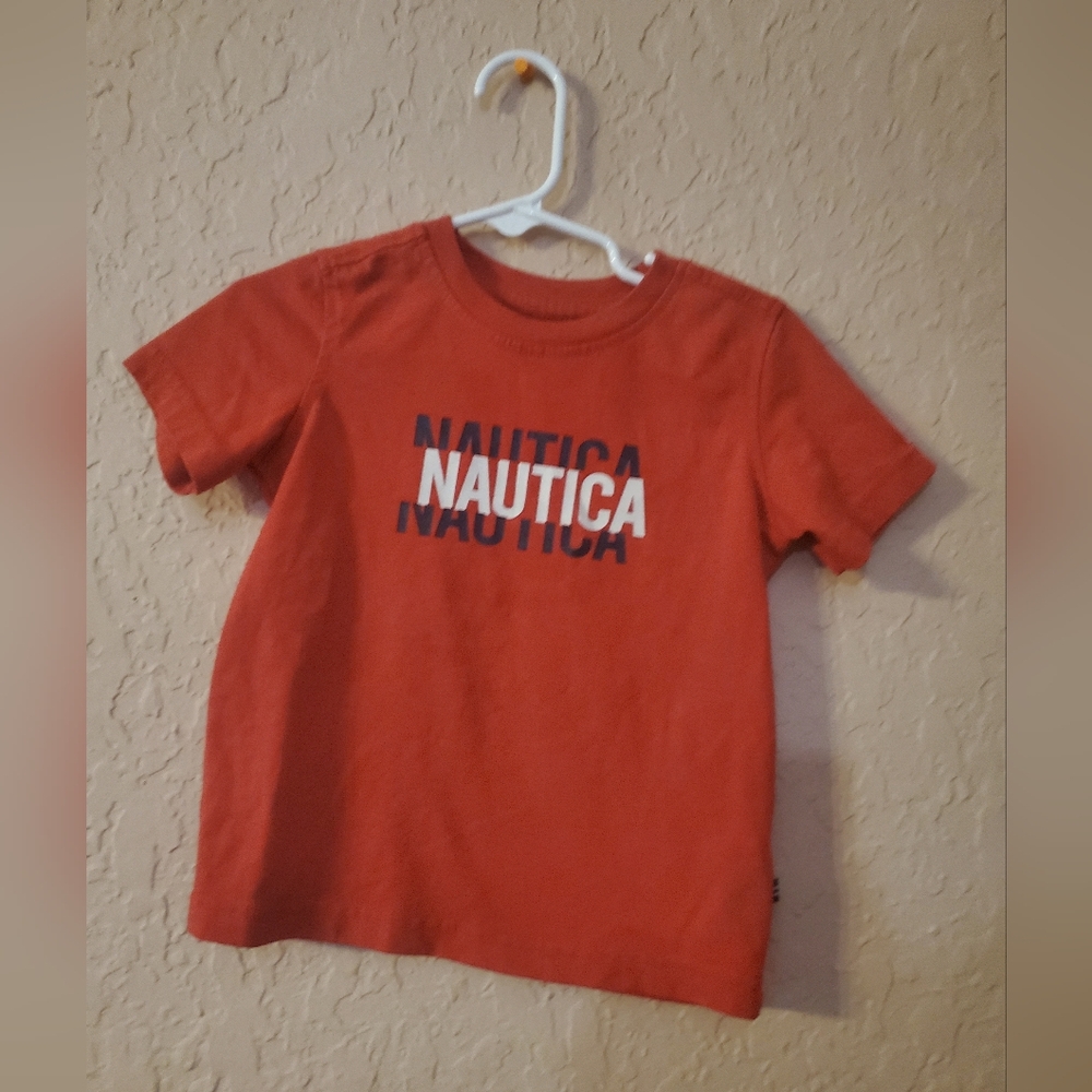 Boy Nautica tee shirt red size 18 months